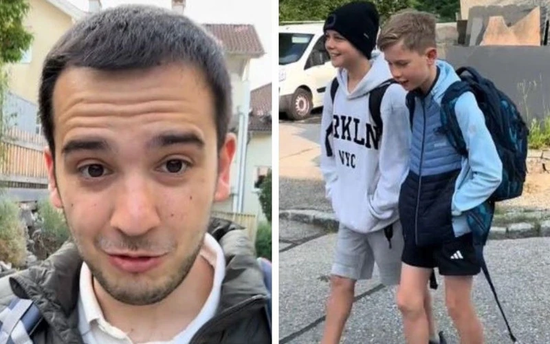 Artículo sobre niños yendo al colegio en Austria en ABC